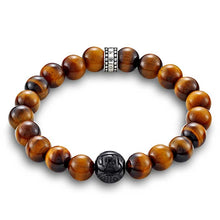 Load image into Gallery viewer, Thomas Sabo Sterling Silver Tiger Eye Bead 19cm Bracelet