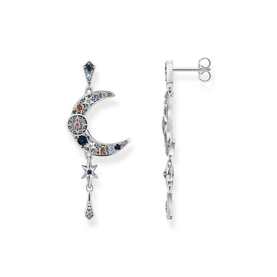 Thomas Sabo Magic Stars Sterling Silver Moon Dangle Earrings