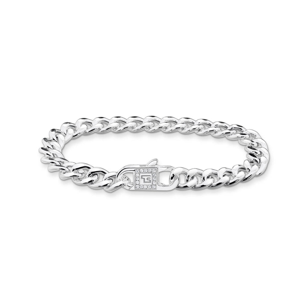 Thomas Sabo Heritage Sterling Silver CZ Curb 16cm Chain