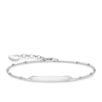 Thomas Sabo Sterling Silver Engrav Bridge 16-19cm Bracelet