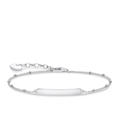Thomas Sabo Sterling Silver Engrav Bridge 16-19cm Bracelet