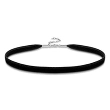 Load image into Gallery viewer, Thomas Sabo Sterling Silver Black Velvet 30-36cm Choker Chain