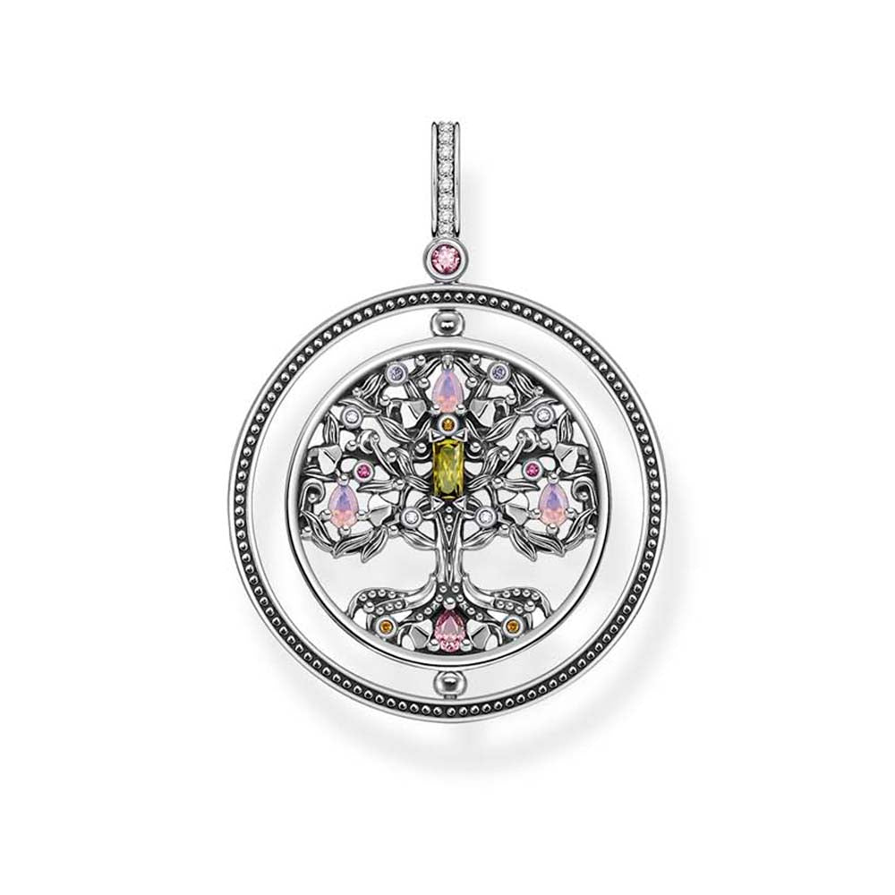Thomas Sabo Sterling Silver Tree Of Love Rotating Pendant