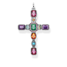 Load image into Gallery viewer, Thomas Sabo Magic Deco Sterling Silver Coloured Cross Pendant