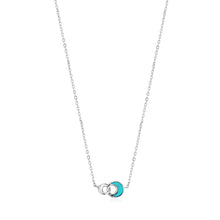 Load image into Gallery viewer, Ania Haie Sterling Silver Tidal Turquoise Crescent Link Chain