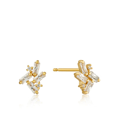 Ania Haie Gold Plated Sterling Silver Glow Getter Cluster Stud Earrings