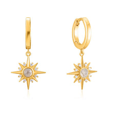 Load image into Gallery viewer, Ania Haie Gold Plated Sterling Silver Midnight Star Huggies Earrings