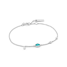 Load image into Gallery viewer, Ania Haie Sterling Silver Mineral Turquoise Disc Bracelet