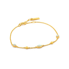 Load image into Gallery viewer, Ania Haie Gold Plated Sterling Silver Mineral Opal Colour Bracelet