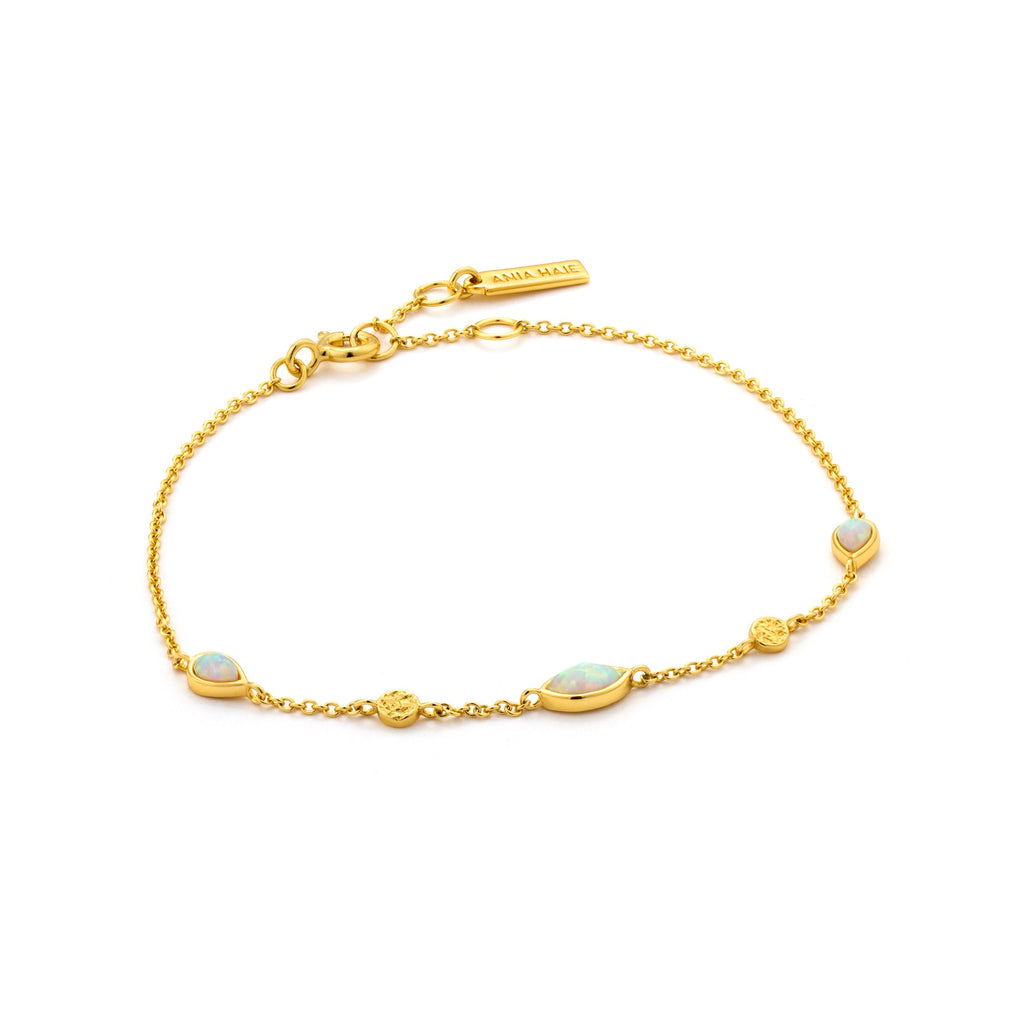 Ania Haie Gold Plated Sterling Silver Mineral Opal Colour Bracelet