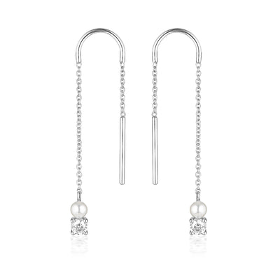 Georgini Noel Nights Sterling Silver Snow Drop Earrings