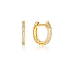 Load image into Gallery viewer, Georgini Noel Nights Gold Plated Sterling Silver Shine Hoop Earrings