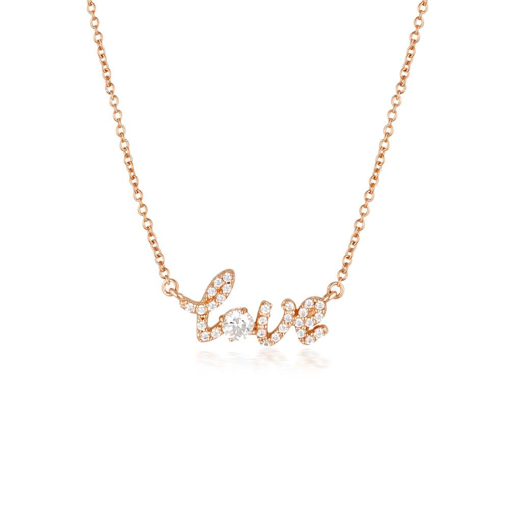 Georgini Noel Nights Rose Gold Plated Sterling Silver Love Chain