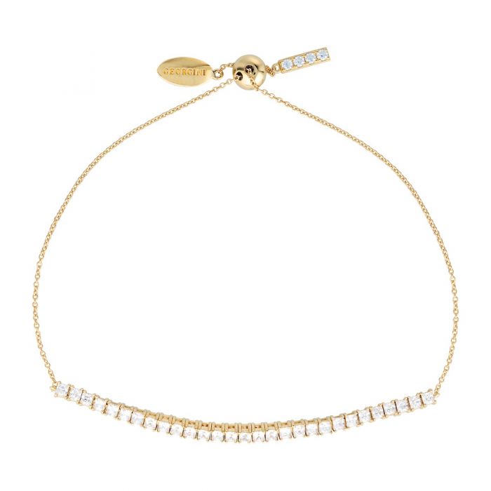 Georgini Iconic Bridal Gold Plated Sterling Silver Vera 2mm Bracelet