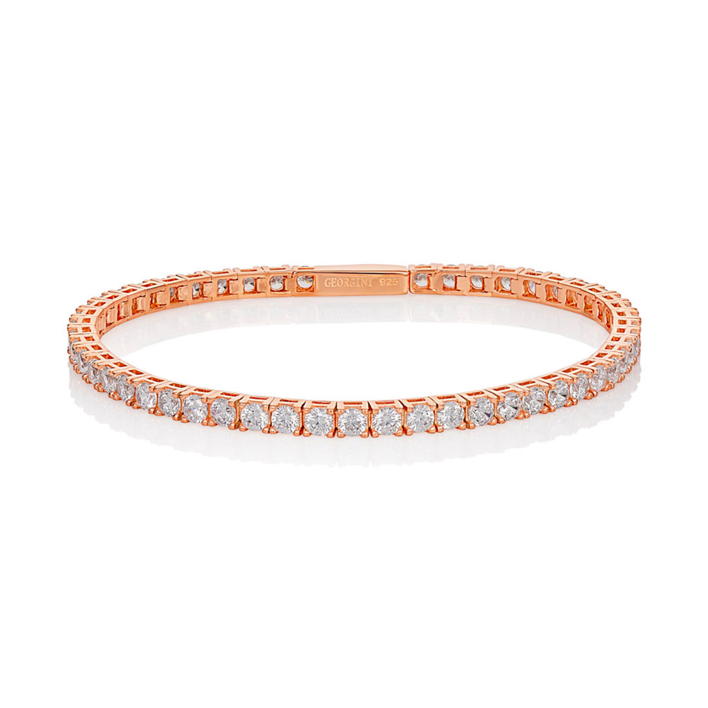 Georgini Selena Rose Gold Plated 3mm Tennis Bracelet