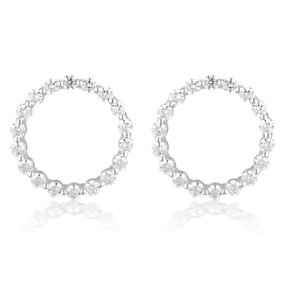 Georgini Sterling Silver Circle Of Life Large Stud Earrings