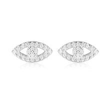 Load image into Gallery viewer, Georgini Rock Star Sterling Silver Evil Eye Stud Earrings