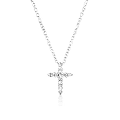 Georgini Rock Star Sterling Silver Cross Pendant On Chain