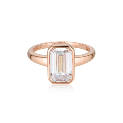 Georgini Luxe Rose Gold Plated Sterling Silver Sontuosa Ring