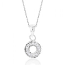 Load image into Gallery viewer, Sterling Silver Cubic Zirconia On Circle Pendant