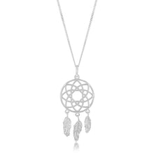 Load image into Gallery viewer, Sterling Silver Dream Catcher Pendant