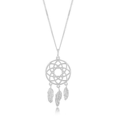 Sterling Silver Dream Catcher Pendant