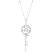 Load image into Gallery viewer, Sterling Silver Ancient Pattern Key With Snake Pendant