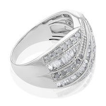 Load image into Gallery viewer, Sterling Silver 1.5 Carat Diamond Ring with Round Brilliant Cut Diamonds