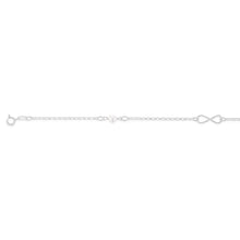 Load image into Gallery viewer, Sterling Silver Infinity And White Bead On 27cm Anklet