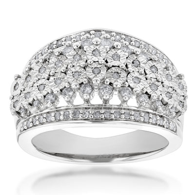 Silver 1/2 Carat Diamond Ring
