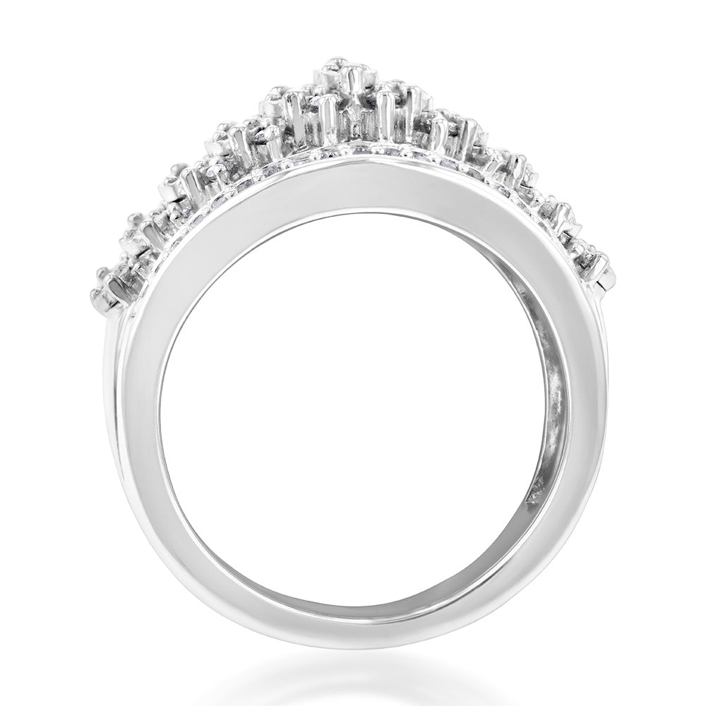 Silver 1/2 Carat Diamond Ring