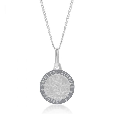 Sterling Silver St. Christopher 12mm Pendant