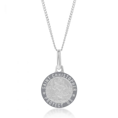Sterling Silver St. Christopher 12mm Pendant