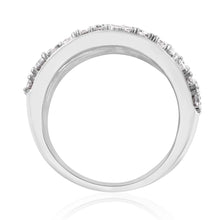 Load image into Gallery viewer, Sterling Silver Rhodium Plated Fancy Broad Ring