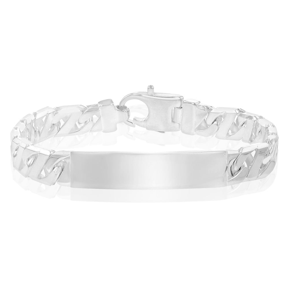 Sterling Silver Heavy ID 22cm Bracelet