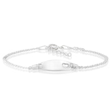 Load image into Gallery viewer, Sterling Silver Heart Cut Out On 16+3cm ID Bracelet