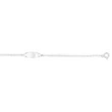Load image into Gallery viewer, Sterling Silver Heart Cut Out On 16+3cm ID Bracelet