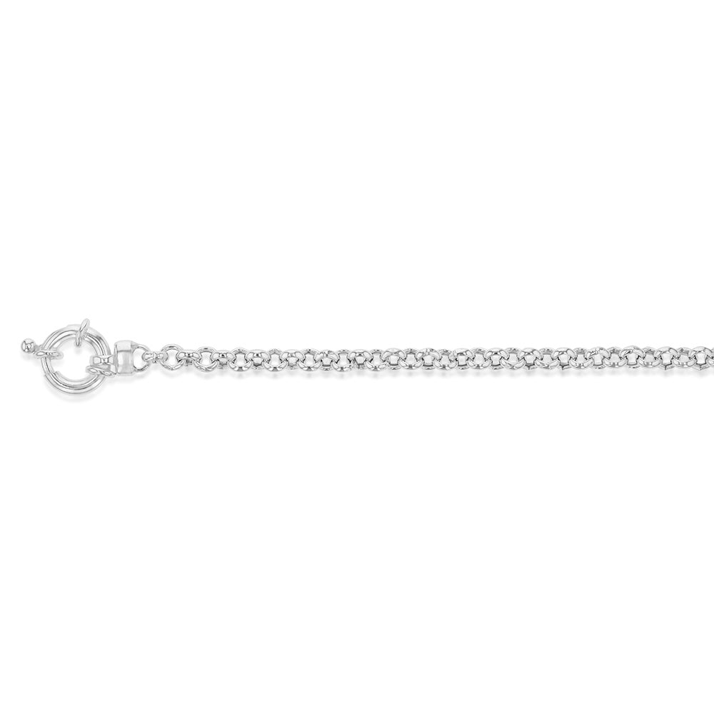 Sterling Silver Fancy 19cm Bracelet With Bolt Ring Clasp