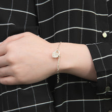 Load image into Gallery viewer, Sterling Silver Fancy 19cm Padlock Bracelet