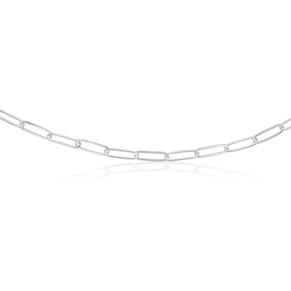 Sterling Silver Paperclip 70cm Chain