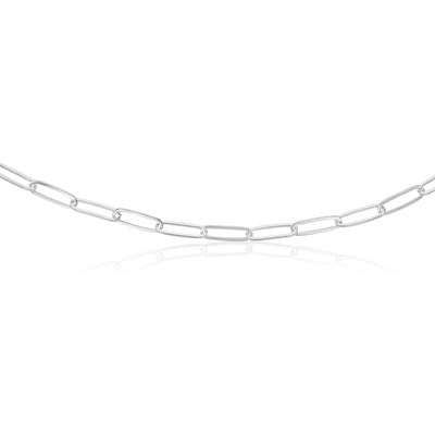 Sterling Silver Paperclip 70cm Chain