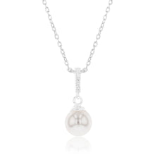 Load image into Gallery viewer, Sterling Silver Swarovski Pearl Pendant On 42+3cm Chain