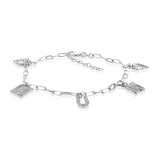 Load image into Gallery viewer, Sterling Silver Heart And Mum On 16+3cm Bracelet