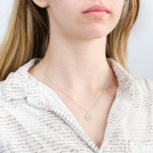 Load image into Gallery viewer, Sterling Silver Round Zodiac/Star Sign Gemini Pendant