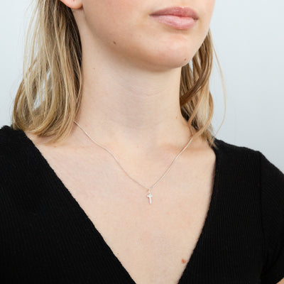 Sterling Silver Cubic Zirconia Initial 