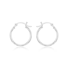 Load image into Gallery viewer, Sterling Silver Plain Round 20mm Hoop Earrings