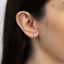 Load image into Gallery viewer, Sterling Silver Diamond Cut 10mm Hoop Earrings