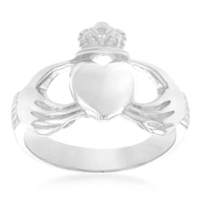 Load image into Gallery viewer, Sterling Silver Claddagh Mens Rings