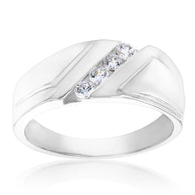 Load image into Gallery viewer, Sterling Silver Cubic Zirconia Fancy Ring