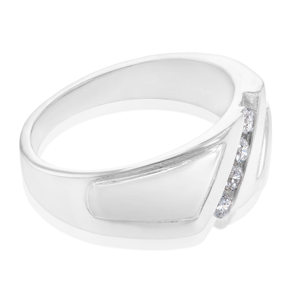 Sterling Silver Cubic Zirconia Fancy Ring